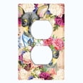 thumbnail image 2 of Metal Light Switch Plate Cover Cute Chihuahua Floral Wedding Beige DOG023, 2 of 13