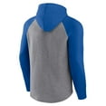thumbnail image 3 of Men's Fanatics Royal/Heather Gray Florida Gators Wrap Up Raglan Pullover Hoodie, 3 of 3