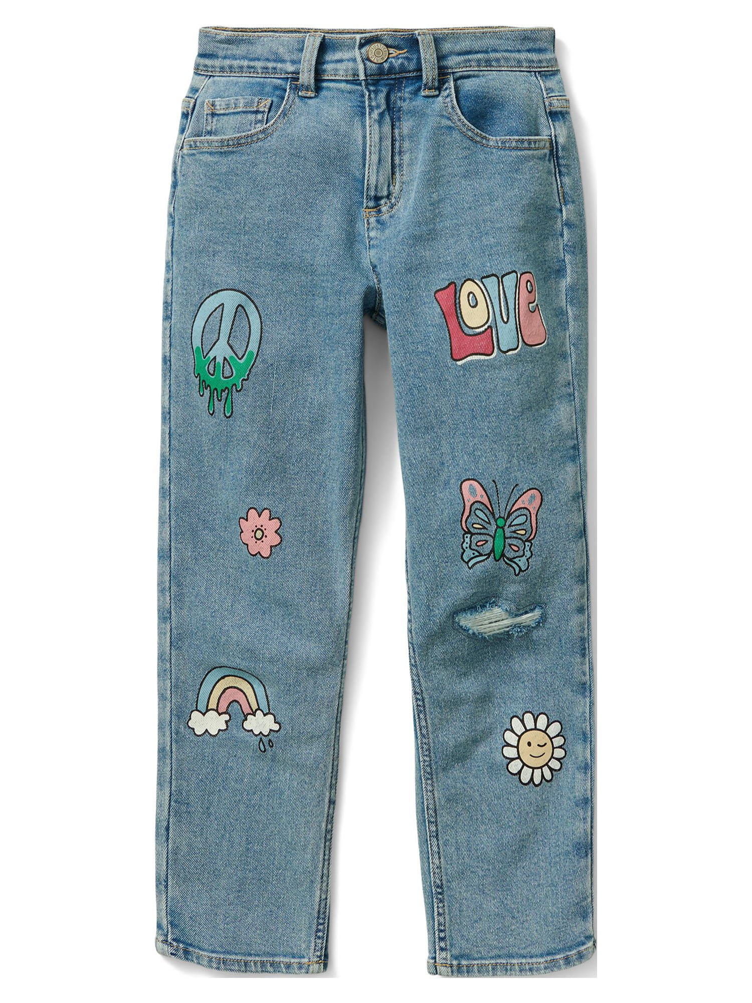 Justice Girls Mini Mom Jean, Sizes 6-18, Slim & Plus