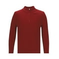 thumbnail image 3 of YLSDY Men's Knit Sweater Long Sleeve Half Zip Pullover Ribbed Sweater Tops Wine M, 3 of 4