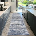 thumbnail image 6 of iOhouze Runner Rug 2.6x10 Kitchen Runner Rugs Non-Slip Washable Soft Print Distressed Blue-greyCarpet Runner for Entryway Bathroom Laundry Room Foyer, 6 of 8