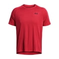 thumbnail image 3 of Camiseta Under Armour para hombre con textura tecnológica, manga corta, rojo/negro, 3 of 4