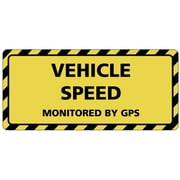 Vehicle Speed Monitored by GPS Bumper Magnet by DCM Solutions (Yellow, 9.25" W x 4.25" H)