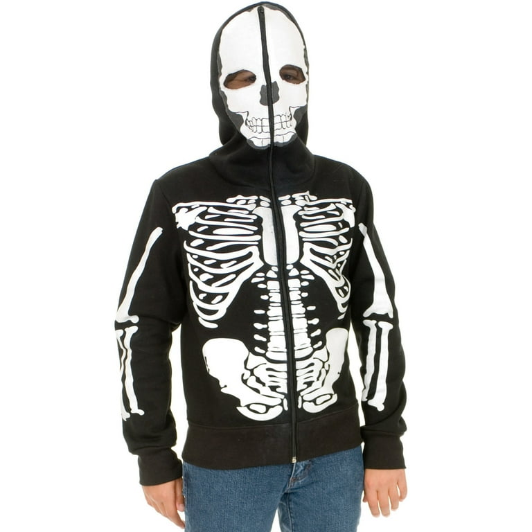 Boys skeleton hotsell hoodie