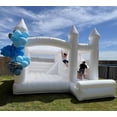 thumbnail image 3 of 15' x 13' PVC White Bounce House with Slide and Air Blower, 3 of 6