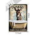 thumbnail image 5 of Donkey and Co Bath Soap Established Wash Your Hooves Poster Donkey Cute Animal Vintage Wall Art Prints Funny Donkey Bathroom Rules Decor Gift for Men Women,Aluminum 5.5"x8", 5 of 6