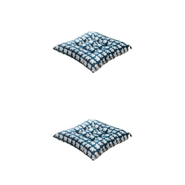 Billuyoard Cojín de silla cuadrado y cómodo para colocar cojines de asiento antideslizantes simples y fáciles de cuidar oso polar 2Conjunto