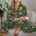 thumbnail image 6 of Uemuo Christmas Gift Pattern Womens Pajama Sets,PJ Set for Women,Pajamas for Women Logo,Long Sleeve Pajama Set for Women,Soft Long Sleeve Top With Pants-X-Large, 6 of 9