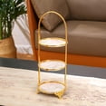 thumbnail image 3 of AMLESO Iron Cake Stand Decoration Display Plate Antique Display Cupcake Stand for Three-tier Disc, 3 of 8
