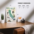 thumbnail image 4 of Idyllwild, California, Typography and Icons (12x18 Aluminum Art, Indoor Outdoor Metal Sign Decor), 4 of 5