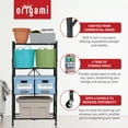 thumbnail image 3 of Origami 4 Pack 4 Tier Folding Garage Shelves Heavy Duty Shelving w/ Wheels, 3 of 8