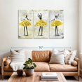 thumbnail image 2 of Elephant Stock Glitter Ballerinas Wall Art - Horizontal Multi Panel Canvas - Living Room Wall Decor - Dance Multi Panel - Yellow And Black Decor - 57" x 36", 2 of 4