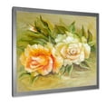 thumbnail image 2 of Designart 'Vintage Yellow and White Roses' Traditional Framed Art Print, 2 of 4