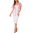 thumbnail image 2 of Allegra K Women's Lace Floral Cardigan Short Sleeve Tie Front Shrugs, 2 of 6
