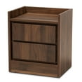 thumbnail image 2 of Baxton Studio Hale Modern and Contemporary Walnut Brown Finished Wood 2-Drawer Nightstand, 2 of 8