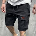 thumbnail image 2 of Abcnature Men's Athletic Shorts, Sports Gym Running Short Pants, Men's Casual Sport Fit Running Joggers Pocket Sweats Shorts, Cargo Casual Hiking Shorts Black XXL, 2 of 3