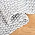 thumbnail image 5 of SAFAVIEH Salem Corynn Solid Cotton Area Rug, Grey/Ivory, 9' x 12', 5 of 6