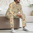 thumbnail image 7 of Fotbe Happy Summer With Gnome Pattern Long Sleeve Pajama Set for Men,Sleepwear Set,2-piece Loungewear Set,Soft PJs Comfy Nightwear with Pockets-X-Large, 7 of 7