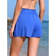 thumbnail image 3 of Swim Shorts for Women 2-in-1 High Waisted Elastic Wideband Swimsuit Bottoms with Side Pockets, 3 of 6