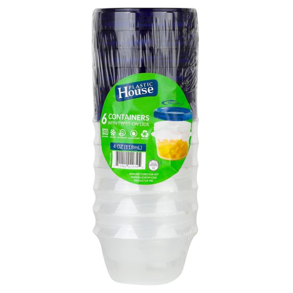 Deli Food Storage Screw And Seal Containers Stackable Reusable Microwave Dishwasher Safe Quality Plastic Twist Cap Canisters