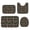 Mushroom and Dragonfly Black Pattern-1, variant on Mushroom and Dragonfly Black Pattern Bathroom Rug Set 4 Piece,Includes Contour,Lid Cover,Bath Mat,Non-Slip Extra Soft Absorbent Washable