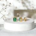 thumbnail image 4 of Rosec Jewels Real Emerald Cut Emerald Solitaire Stud Earrings - 1.3 Ct - AAA Quality - May Birthstone Earrings with Jewelry Box, 10K Yellow Gold, 4 of 8