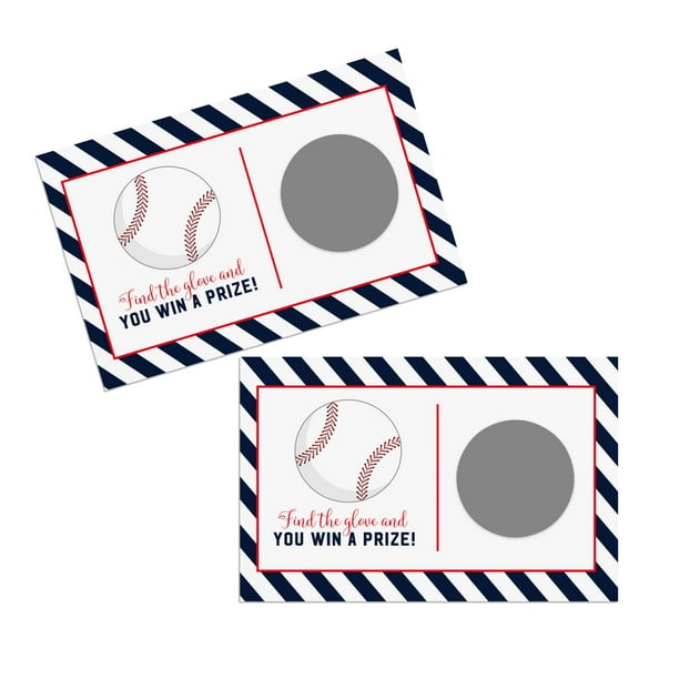 Baseball Scratch Off Game Cards (28 Pack) Fun Party Activity for Boys