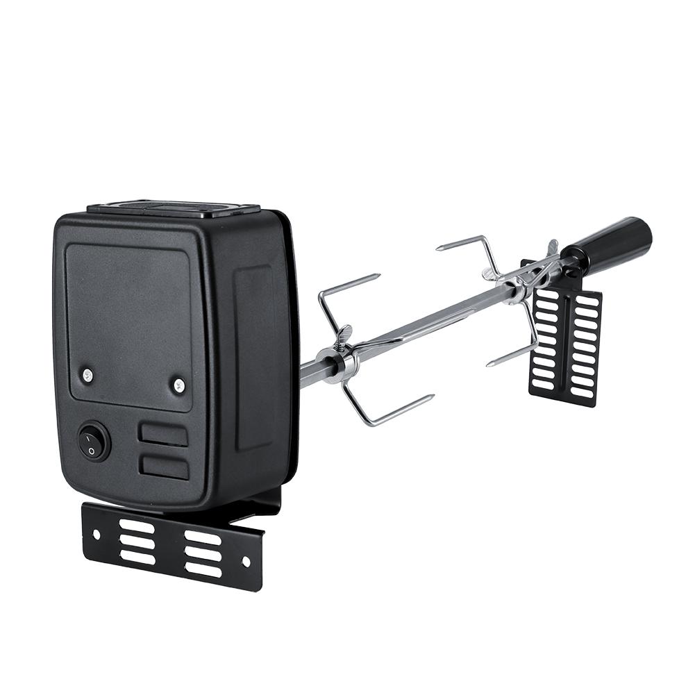 Rdeghly Kit de Rôtissoire pour Gril Universel, Kit de Rôtissoire, Kit de Rôtissoire Universel pour Barbecue Tige de Broche en Acier Inoxydable Fourchettes à Viande avec Moteur Électrique