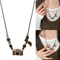 thumbnail image 2 of YIEMEEN Retro Inspired Brown Camera Necklace Adjustable Length Neckchain Unique Photography Lover Gift Fashion Accessories, 2 of 16