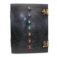 thumbnail image 6 of Soul Sticks Embossed Black 7 Chakras Genuine Leather 200 Page Journal 10" x 13", 6 of 6
