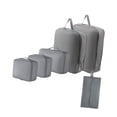 thumbnail image 4 of Bolsa de viaje de 6 uds., bolsa organizadora de equipaje, multiusos, resistente al desgaste, organizador de embalaje de equipaje, bolsa de zapatos par Gris, 4 of 9