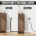 thumbnail image 3 of Wall Cord Hider, Flexible Self-Adhesive Wire Cover, Side-Open Cable Raceway for Cords on Wall, Cord Concealer for Mounted TV, Home Theater & Office, 3 of 7