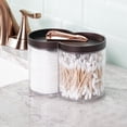 thumbnail image 2 of mDesign Plastic Dual Canister Jar Organizer Set with Storage Lid - Clear/Bronze, 2 of 8