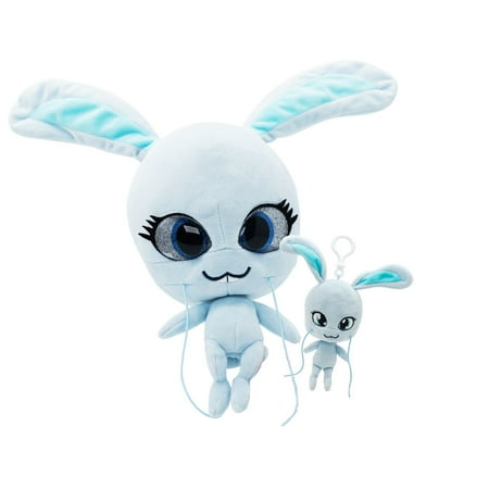 Miraculous Ladybug - Kwami Plush Kit, Mon Ami, 9-Inch Plush with Resin Eyes and Lifesize 5-Inch Stuffed Toy with Matching Backpack Keychain, Toys for Kids - Fluff