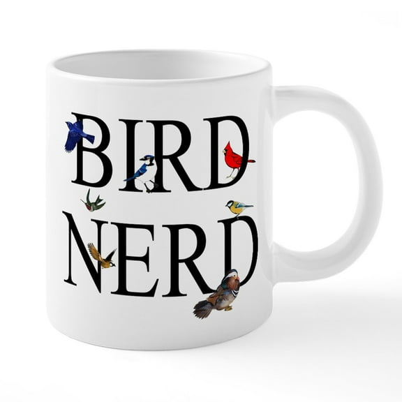 CafePress - Bird Nerd - 20 Oz White Ceramic Mega Mug