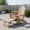 Brown, variant on Demi Bonn All-Weather HIPS Patio Adirondack Lounge Chair with Retractable Footrest, Outdoor Accent Furniture Lounge Chairs for Yard, Garden, Blue