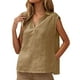 thumbnail image 3 of Camisas para mujer,Blusa de lentejuelas con cuello en V, camiseta informal holgada sin mangas, camisa de poliéster con brillo, ropa de fiesta para mujer, sopatenor, 3 of 9