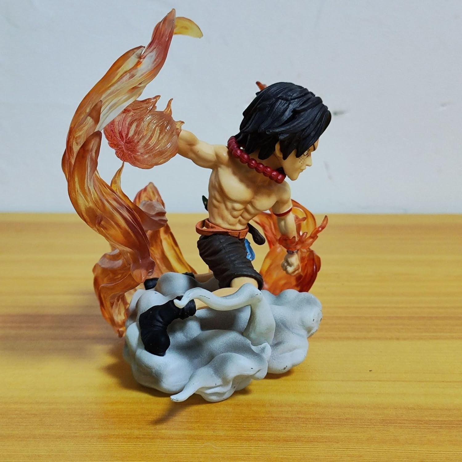 Newly Luffy Figure Portgas D Ace Figure Sabo Figure Q Version Action Figures 10cm/3.9inch Handmade PVC Anime Character Model Statue Collectible Craft Gift (Portgas D Ace)