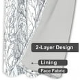 thumbnail image 5 of DriftAway Tree Branch Botanical Pattern Painting Blackout Room Darkening Thermal Insulated Grommet Lined Window Curtains 2 Panels 2 Layers, 52" x 72" Gray, 5 of 7