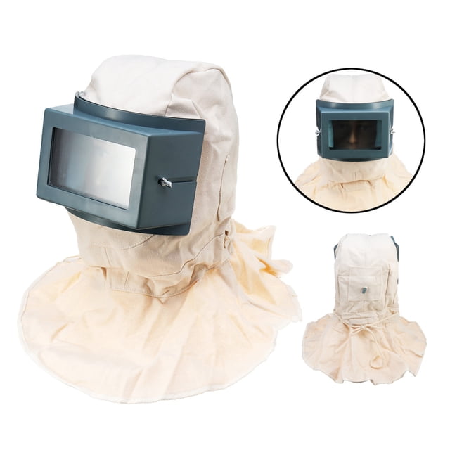 Sandblasting Helmet Protective Hood Anti Dust Spray Paint Safety Cap Face Mask