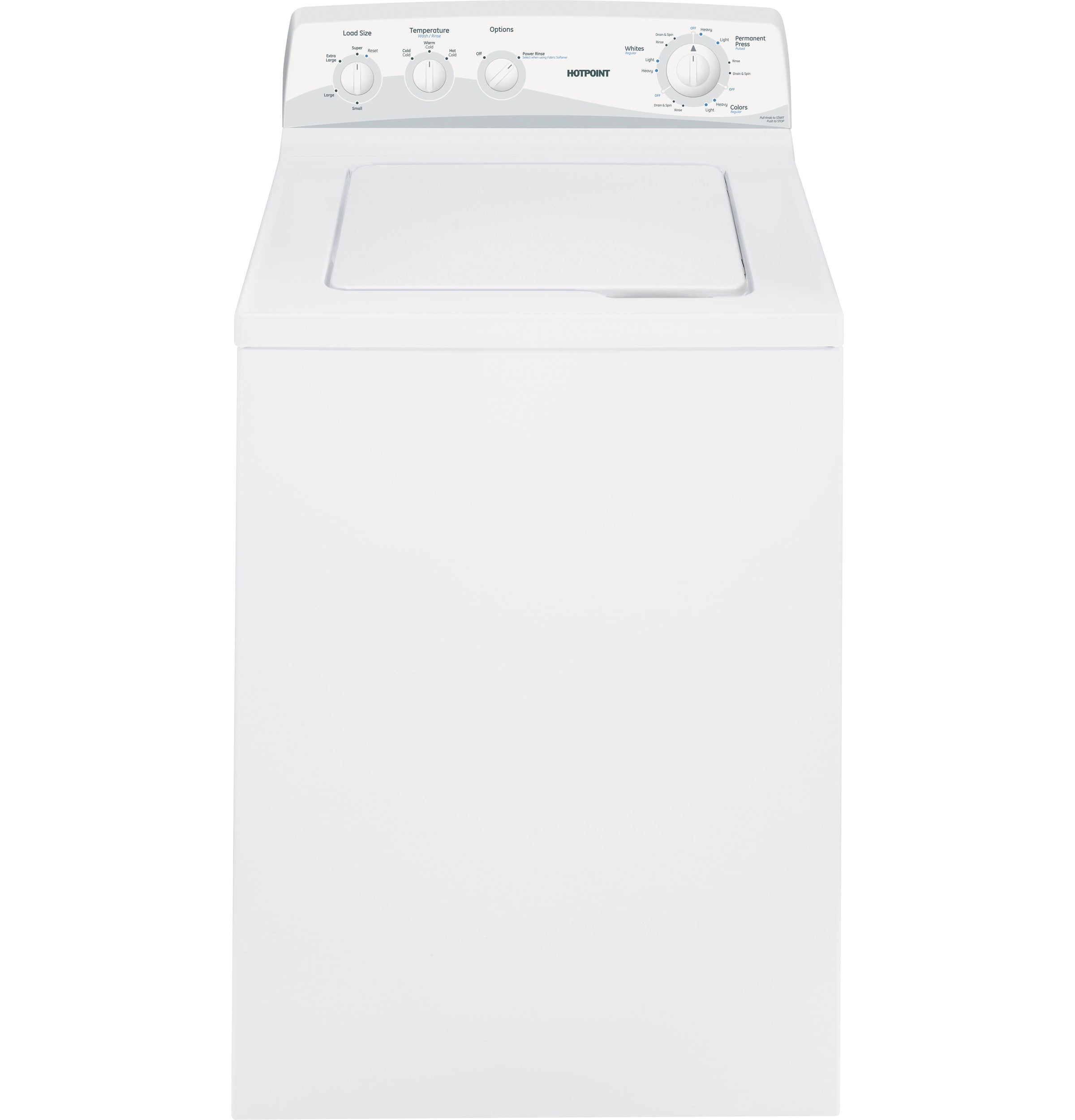 HOTPOINT 3 7 CU FT TOP LOAD WASHING MACHINE WHITE 8 CYCLES