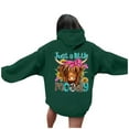 thumbnail image 5 of Women Sweatshirts Casual Hooded Sweatshirt for Everyday Wear with Graphic Design and Soft Fabric Relaxed Fit Comfortable Pullover Style for Women Dark Green XL, 5 of 7