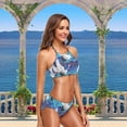 thumbnail image 3 of Dreamtimes Beautiful Lifelike Mermaid Tail Scale Cute Swimsuit Swimwear for Woman Girls 2 Pcs High Waisted Sexy Bikini Set, Large, 3 of 6