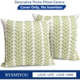 thumbnail image 4 of Decorative Throw Pillow Covers Set of 2 Grass Green Pillow Covers 16x16 Inch Throw Pillow Cover Linen Pillowcase Modern Boho Farmhouse Outdoor Pillow Covers for Couch Sofa Bed Living Room, 4 of 6
