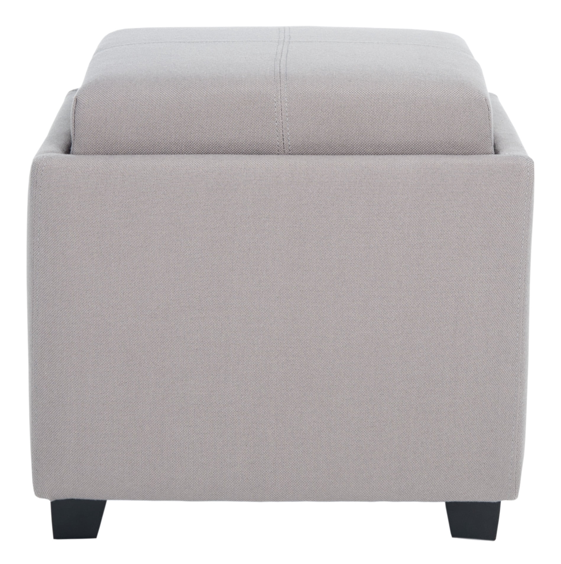 SAFAVIEH Harrison Rustic Glam Single Tray Storage Ottoman, Sea Mist