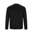 thumbnail image 4 of Iugvhana Buttons Round Neck T-Shirts for Men Long Sleeve Shirts Tops Solid Casual Daily Pullover Blouses with Pocket Black M, 4 of 6