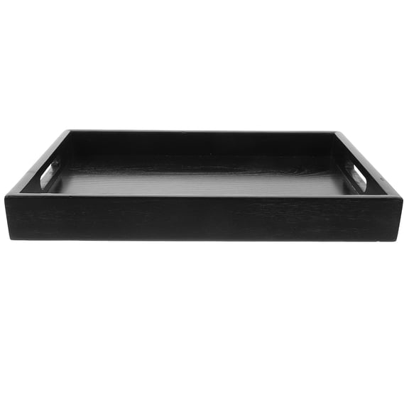 NIAIZEK Tray Wooden Decorative Tray Black 1Pcs Food Serving Serving Dish Weddings