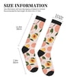 thumbnail image 5 of Bixox Peach With Leaves1 Print Compression Socks,Compression Socks Women & Men Circulation for Medical,Running,Athletic, 5 of 7