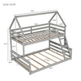 thumbnail image 2 of Historyli Go5H Twin Size House Bed Metal Platform Bed Frame Height Adjustable Bed With Full-length Guardrail For Girls Boys Teens, 2 of 9