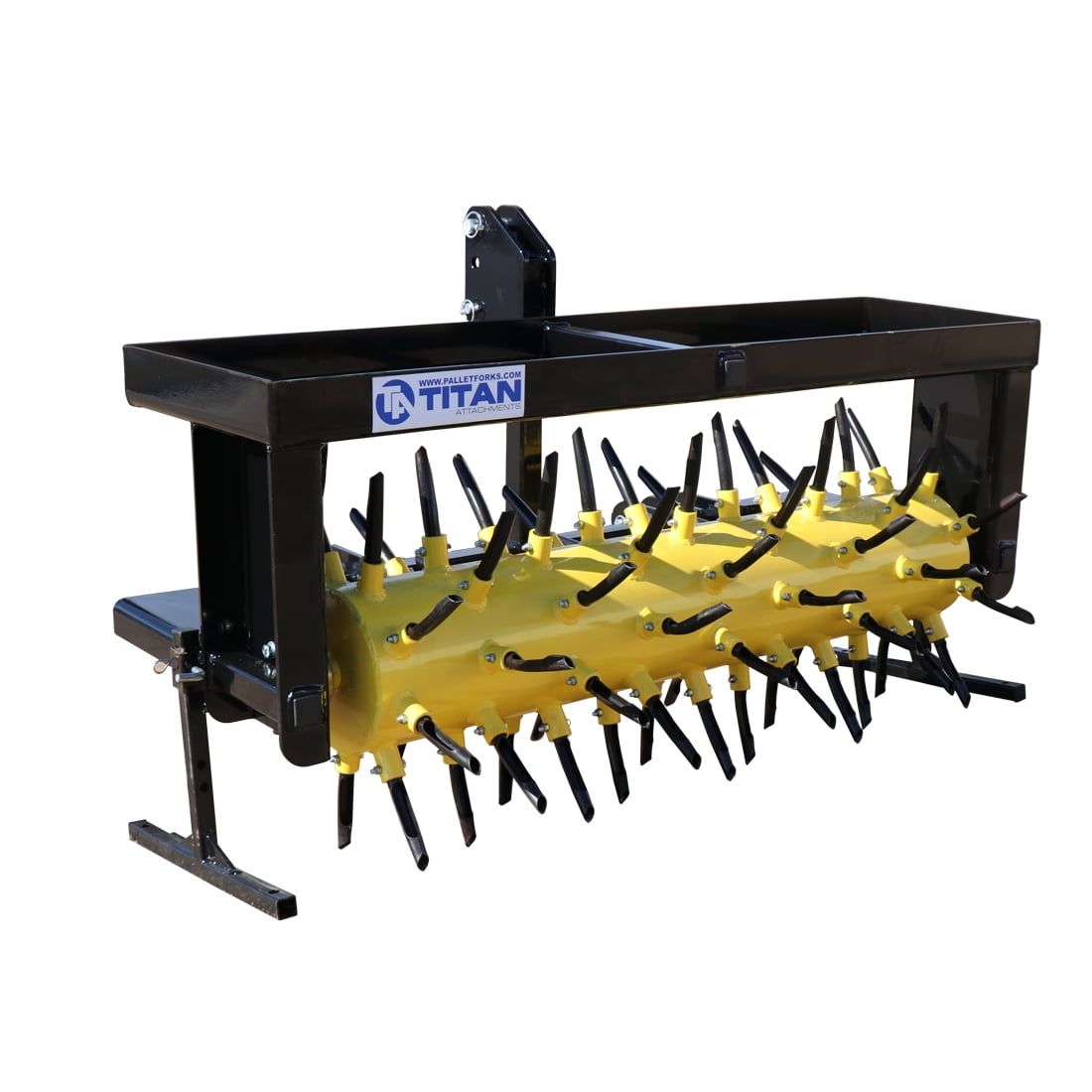 Titan Attachments 50" 3 Point Drum Filled Plug Aerator Fits Cat 1 And 2